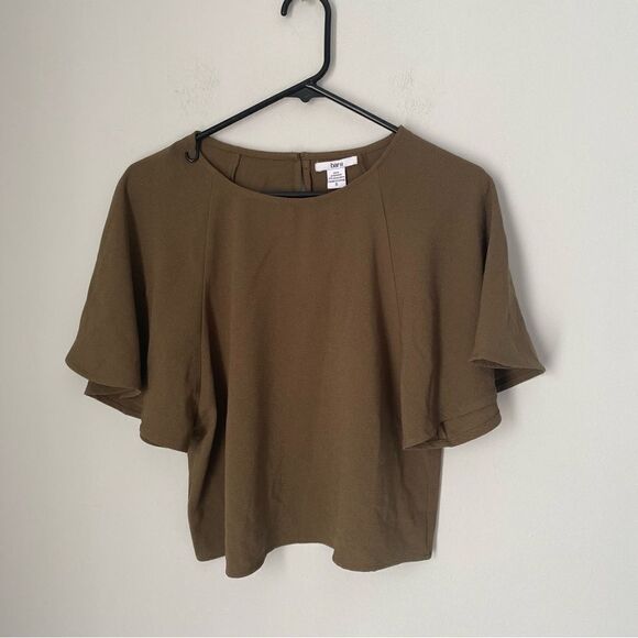 Bar 3 Women’s Military Olive Bat Sleeve Crew Neck Blouse Small - Picture 1 of 4